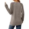 imageSaloogoe Tunic Sweatshirts for Women Crewneck Lightweight Sweaters Raglan Long Sleeve Shirts Fall Fashion Tops 2024All Khaki