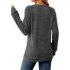 imageSaloogoe Tunic Sweatshirts for Women Crewneck Lightweight Sweaters Raglan Long Sleeve Shirts Fall Fashion Tops 2024Dark Grey