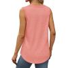 imageSaloogoe Womens Tank Tops Summer Loose Sleeveless Tops Ribbed Trim Scoop Neck Curved Hem 2024Dcoral