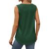 imageSaloogoe Womens Tank Tops Summer Loose Sleeveless Tops Ribbed Trim Scoop Neck Curved Hem 2024Fgreen