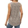 imageSaloogoe Womens Tank Tops Summer Loose Sleeveless Tops Ribbed Trim Scoop Neck Curved Hem 2024Gleopard Apricot