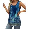 imageSaloogoe Womens Tank Tops Summer Loose Sleeveless Tops Ribbed Trim Scoop Neck Curved Hem 2024Hprint1