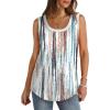 imageSaloogoe Womens Tank Tops Summer Loose Sleeveless Tops Ribbed Trim Scoop Neck Curved Hem 2024Hprint2
