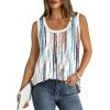 imageSaloogoe Womens Tank Tops Summer Loose Sleeveless Tops Ribbed Trim Scoop Neck Curved Hem 2024Hprint2