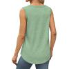 imageSaloogoe Womens Tank Tops Summer Loose Sleeveless Tops Ribbed Trim Scoop Neck Curved Hem 2024Nlight Green