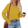 imageSaloogoe Womens Tunic Tops Long Ruffle Sleeve Shirts for Women Casual Loose Blouses Fashion 2024Yellow