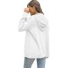 imageSaloogoe Lightweight Zip Up Hoodies for Women Hooded Sweatshirts Long Sleeve Thin Jacket with Zipper00white