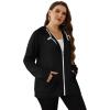 imageSaloogoe Lightweight Zip Up Hoodies for Women Hooded Sweatshirts Long Sleeve Thin Jacket with Zipper01black