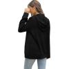 imageSaloogoe Lightweight Zip Up Hoodies for Women Hooded Sweatshirts Long Sleeve Thin Jacket with Zipper01black