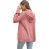 imageSaloogoe Lightweight Zip Up Hoodies for Women Hooded Sweatshirts Long Sleeve Thin Jacket with Zipper01pink