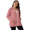 imageSaloogoe Lightweight Zip Up Hoodies for Women Hooded Sweatshirts Long Sleeve Thin Jacket with Zipper01pink