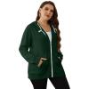imageSaloogoe Lightweight Zip Up Hoodies for Women Hooded Sweatshirts Long Sleeve Thin Jacket with Zipper02forest Green