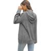 imageSaloogoe Lightweight Zip Up Hoodies for Women Hooded Sweatshirts Long Sleeve Thin Jacket with Zipper02light Gray