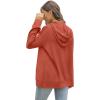 imageSaloogoe Lightweight Zip Up Hoodies for Women Hooded Sweatshirts Long Sleeve Thin Jacket with Zipper02orange Red