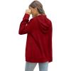 imageSaloogoe Lightweight Zip Up Hoodies for Women Hooded Sweatshirts Long Sleeve Thin Jacket with Zipper02red