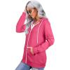 imageSaloogoe Lightweight Zip Up Hoodies for Women Hooded Sweatshirts Long Sleeve Thin Jacket with Zipper02rose Red