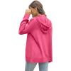 imageSaloogoe Lightweight Zip Up Hoodies for Women Hooded Sweatshirts Long Sleeve Thin Jacket with Zipper02rose Red