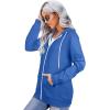 imageSaloogoe Lightweight Zip Up Hoodies for Women Hooded Sweatshirts Long Sleeve Thin Jacket with Zipper02sky Blue