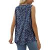 imageSaloogoe Summer Tank Tops for Women Loose Fit Pleated Tunics Scoop Neck Sleeveless Lace Tops Curved Hem FlowyFloral Navy