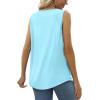 imageSaloogoe Summer Tank Tops for Women Loose Fit Pleated Tunics Scoop Neck Sleeveless Lace Tops Curved Hem FlowyMint Blue