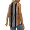 imageSaloogoe Summer Tank Tops for Women Loose Fit Pleated Tunics Scoop Neck Sleeveless Lace Tops Curved Hem FlowyStripe and Polka Dot