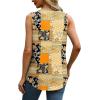 imageSaloogoe Tank Top for Women Loose Fit Eyelet Summer Tops Flowy Sleeveless Blouses Pleated Square Neck Curved Hem FashionUnique Block Floral