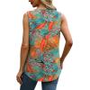 imageSaloogoe Tank Top for Women Loose Fit Eyelet Summer Tops Flowy Sleeveless Blouses Pleated Square Neck Curved Hem FashionUnique Coconut Tree