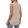 imageSaloogoe Tank Tops for Women 2025 V Neck Summer Sweaters Vest Lightweight Curved Hem Spring Beach FashionApricot