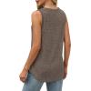 imageSaloogoe Tank Tops for Women 2025 V Neck Summer Sweaters Vest Lightweight Curved Hem Spring Beach FashionCoffee