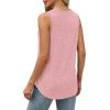 imageSaloogoe Tank Tops for Women 2025 V Neck Summer Sweaters Vest Lightweight Curved Hem Spring Beach FashionPink