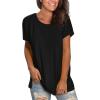 imageSaloogoe Womens Loose Fit Tshirts Short Sleeve Summer Tops Casual Workout Yoga Tunic T Shirts Tops00black