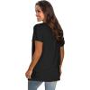 imageSaloogoe Womens Loose Fit Tshirts Short Sleeve Summer Tops Casual Workout Yoga Tunic T Shirts Tops00black