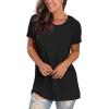 imageSaloogoe Womens Loose Fit Tshirts Short Sleeve Summer Tops Casual Workout Yoga Tunic T Shirts Tops00black
