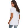 imageSaloogoe Womens Loose Fit Tshirts Short Sleeve Summer Tops Casual Workout Yoga Tunic T Shirts Tops00white