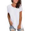 imageSaloogoe Womens Loose Fit Tshirts Short Sleeve Summer Tops Casual Workout Yoga Tunic T Shirts Tops00white