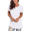 imageSaloogoe Womens Loose Fit Tshirts Short Sleeve Summer Tops Casual Workout Yoga Tunic T Shirts Tops00white