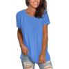 imageSaloogoe Womens Loose Fit Tshirts Short Sleeve Summer Tops Casual Workout Yoga Tunic T Shirts Tops01blue