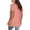 imageSaloogoe Womens Loose Fit Tshirts Short Sleeve Summer Tops Casual Workout Yoga Tunic T Shirts Tops01coral