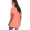 imageSaloogoe Womens Loose Fit Tshirts Short Sleeve Summer Tops Casual Workout Yoga Tunic T Shirts Tops01coral Pink