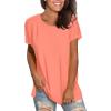 imageSaloogoe Womens Loose Fit Tshirts Short Sleeve Summer Tops Casual Workout Yoga Tunic T Shirts Tops01coral Pink