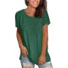 imageSaloogoe Womens Loose Fit Tshirts Short Sleeve Summer Tops Casual Workout Yoga Tunic T Shirts Tops01green