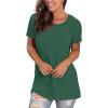 imageSaloogoe Womens Loose Fit Tshirts Short Sleeve Summer Tops Casual Workout Yoga Tunic T Shirts Tops01green