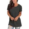 imageSaloogoe Womens Loose Fit Tshirts Short Sleeve Summer Tops Casual Workout Yoga Tunic T Shirts Tops01grey