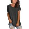 imageSaloogoe Womens Loose Fit Tshirts Short Sleeve Summer Tops Casual Workout Yoga Tunic T Shirts Tops01grey