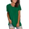 imageSaloogoe Womens Loose Fit Tshirts Short Sleeve Summer Tops Casual Workout Yoga Tunic T Shirts Tops01kelly Green