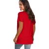 imageSaloogoe Womens Loose Fit Tshirts Short Sleeve Summer Tops Casual Workout Yoga Tunic T Shirts Tops01red