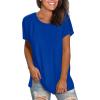 imageSaloogoe Womens Loose Fit Tshirts Short Sleeve Summer Tops Casual Workout Yoga Tunic T Shirts Tops01royal Blue