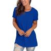 imageSaloogoe Womens Loose Fit Tshirts Short Sleeve Summer Tops Casual Workout Yoga Tunic T Shirts Tops01royal Blue