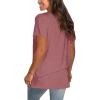 imageSaloogoe Womens Loose Fit Tshirts Short Sleeve Summer Tops Casual Workout Yoga Tunic T Shirts Tops02brick Red