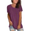 imageSaloogoe Womens Loose Fit Tshirts Short Sleeve Summer Tops Casual Workout Yoga Tunic T Shirts Tops02fuchsia
